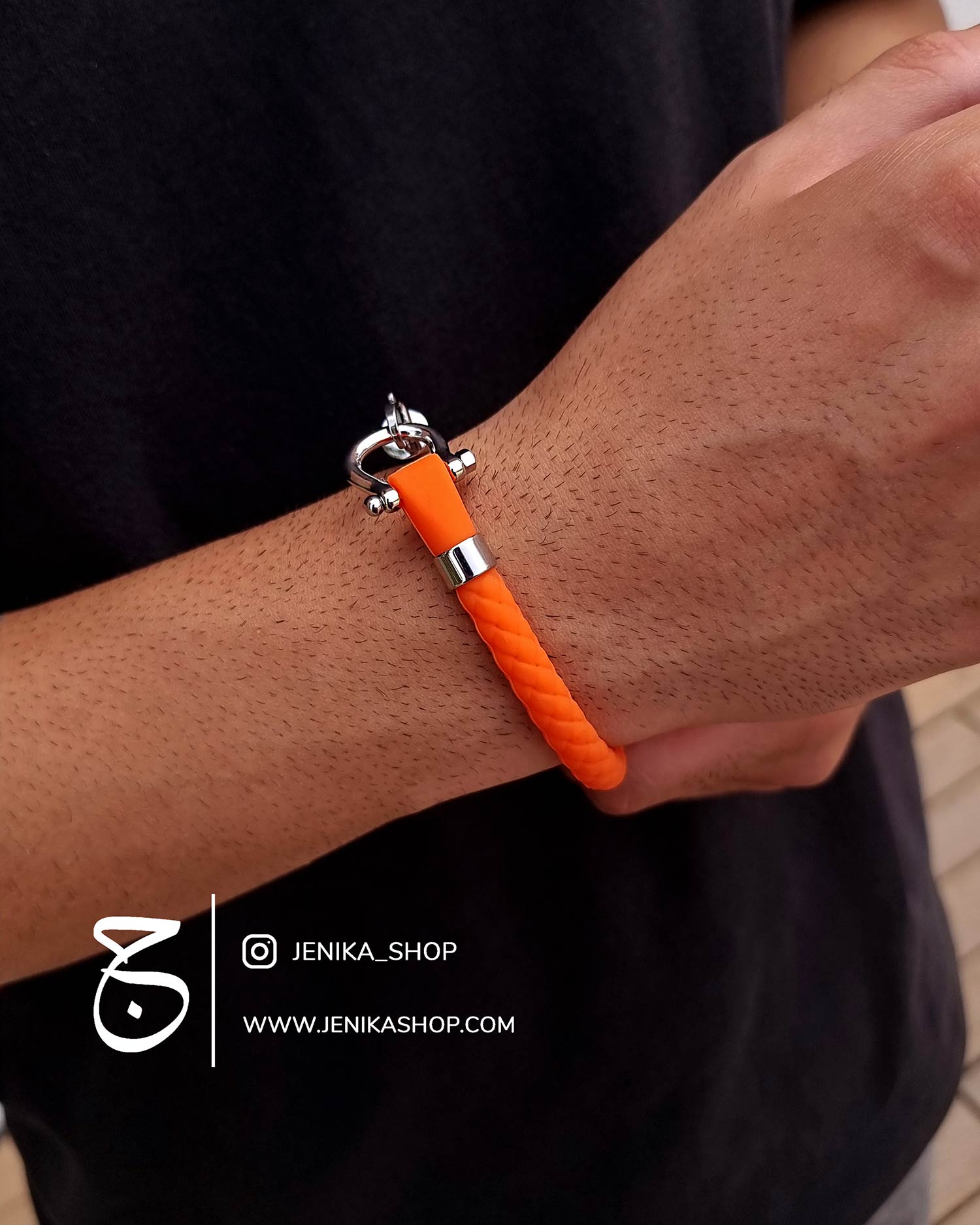 دستبند رابر امگا نارنجی