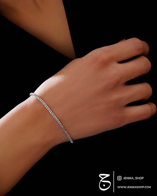دستبند زنانه نقره خاویاری