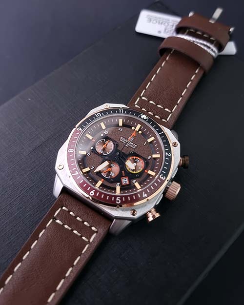 ساعت مردانه نیوی فورس NAVIFORCE کد 8057 قهوه ای