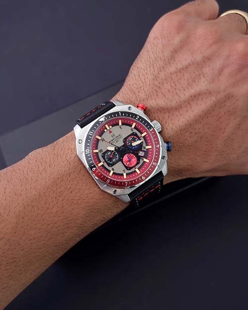 ساعت مردانه نیوی فورس NAVIFORCE کد 8057 مشکی قرمز