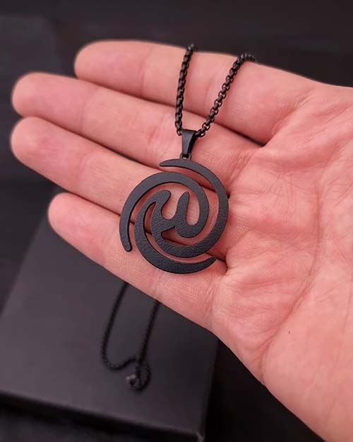 گردنبند استیل الله مشکی