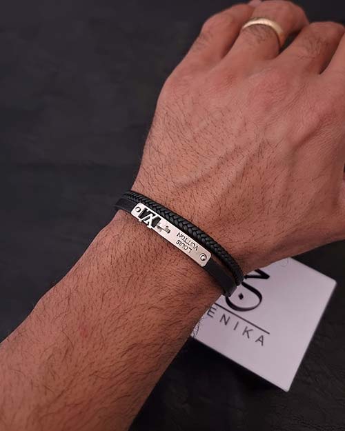 دستبند مردانه چرم لویی ویتون