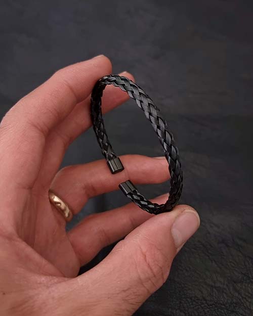 بنگل مردانه استیل مشکی ( boxel )