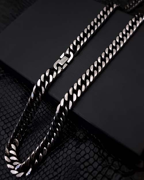 گردنبند استیل کارتیه اکسید 10 میل 