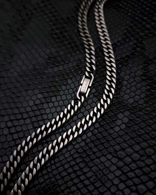 گردنبند استیل کارتیه اکسید 6 میل