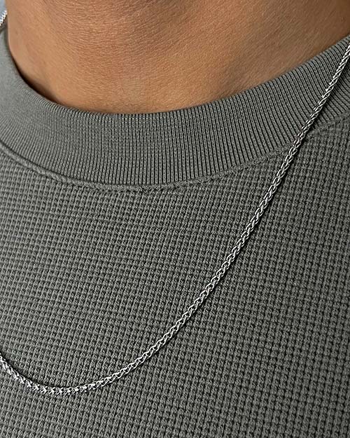 گردنبند مردانه نقره اسپیگا 