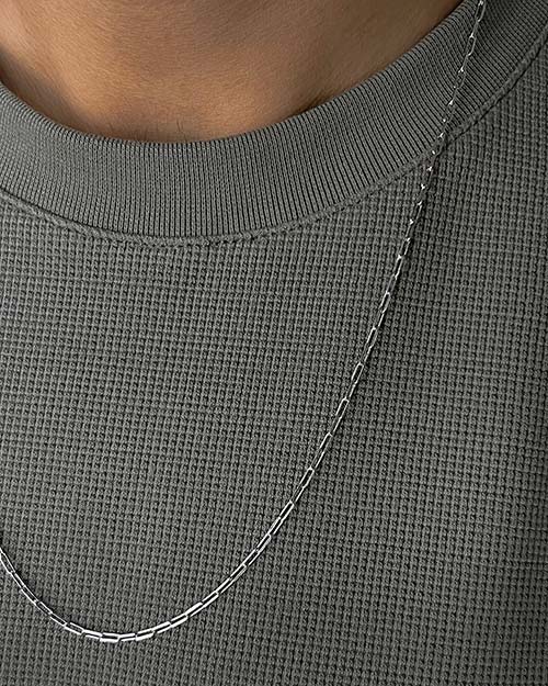 گردنبند مردانه نقره دیپلمات 