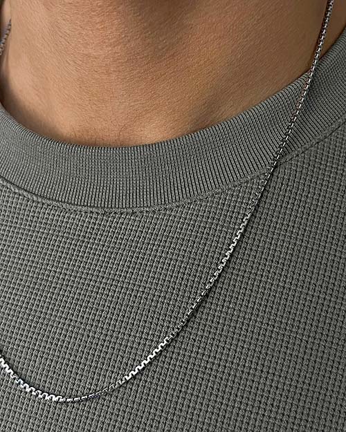 گردنبند مردانه نقره 