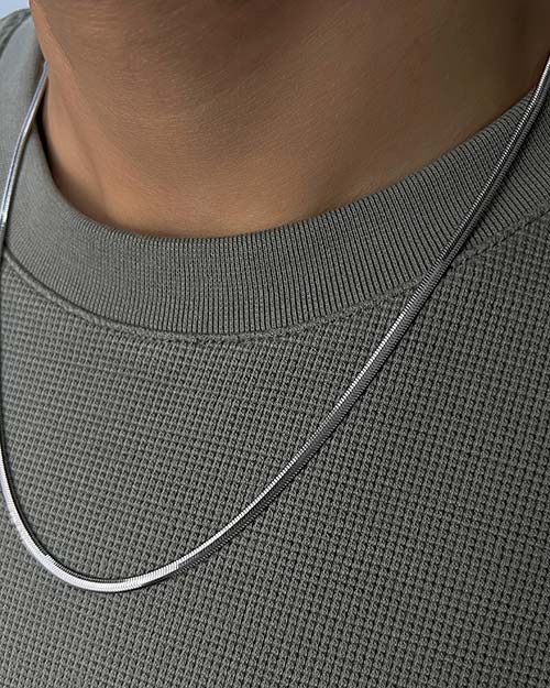 گردنبند مردانه نقره ماری 