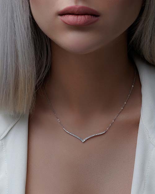 گردنبند زنانه نقره 