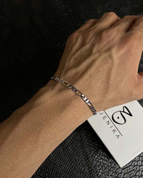 دستبند نقره مردانه فیگارو 