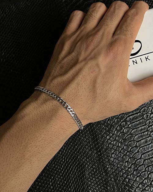 دستبند نقره مردانه 