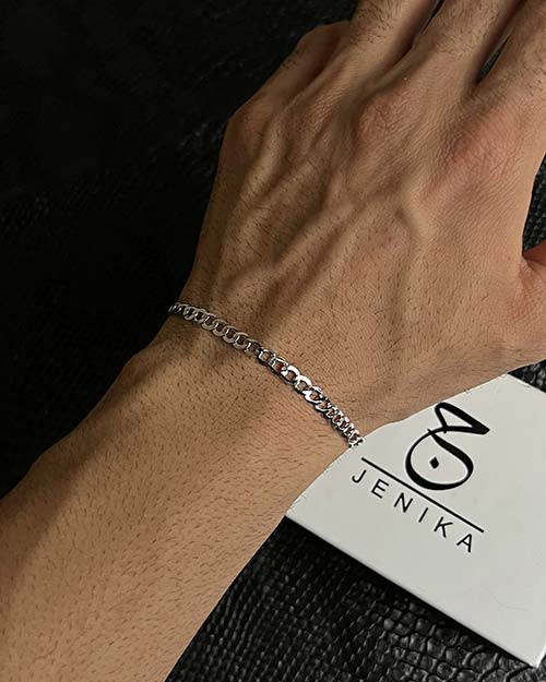 دستبند نقره مردانه کارتیه 