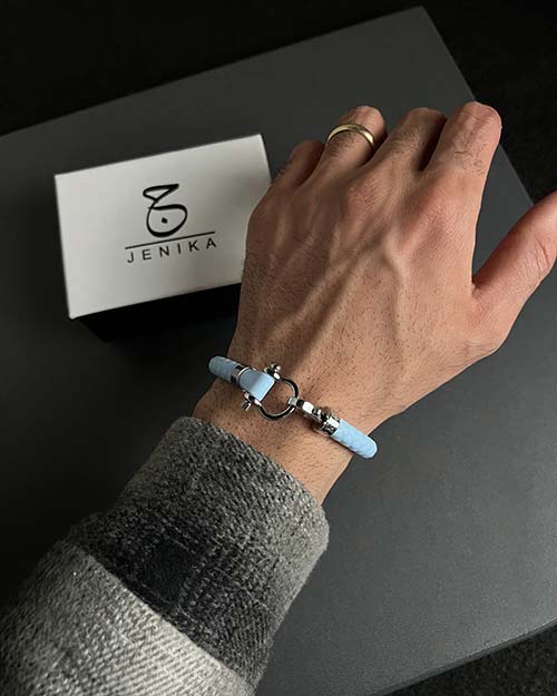 دستبند مردانه امگا رابر آبی 