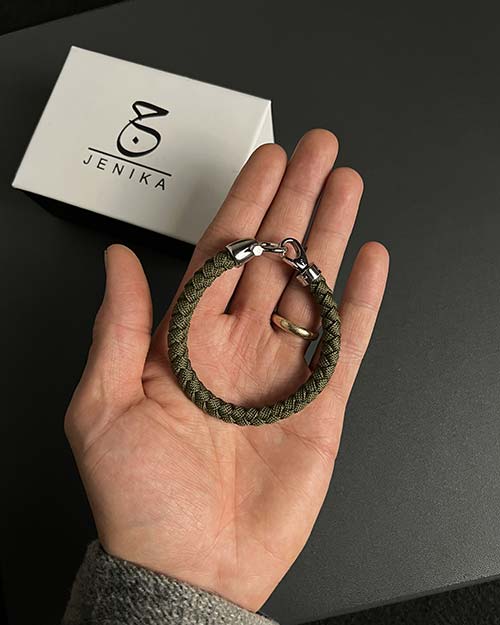 دستبند مردانه امگا کنفی سبز 