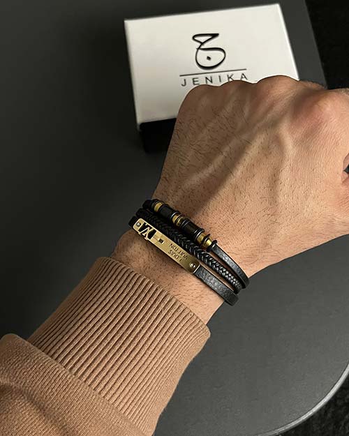 دستبند چرم مردانه لویی ویتون 