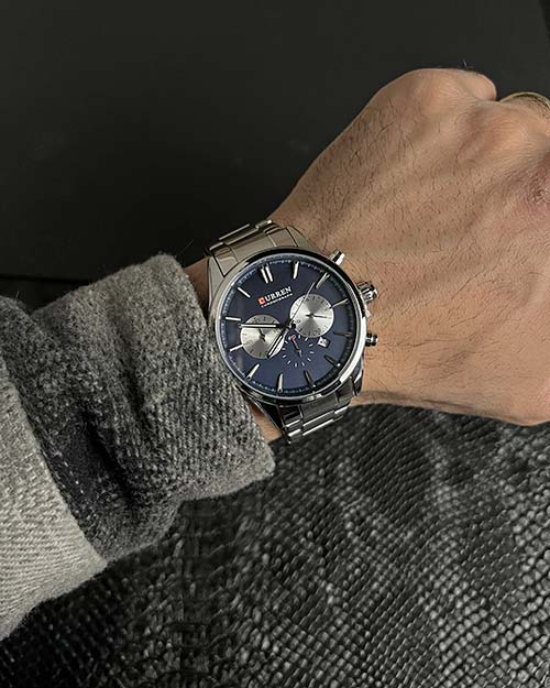 ساعت مردانه کارن CURREN کد 8446 نقره ای