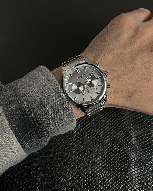 ساعت مردانه کارن CURREN کد 8446 نقره ای