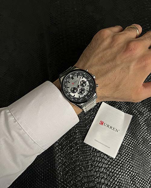 ساعت مردانه کارن CURREN کد 8399 نقره ای