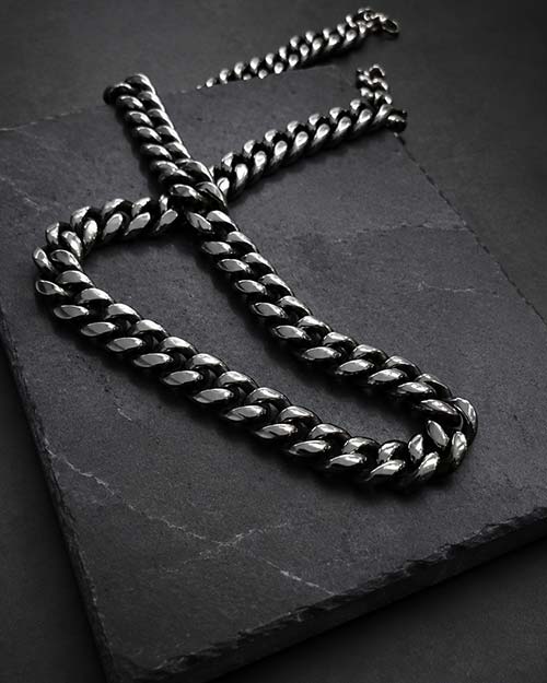 گردنبند استیل کارتیه سیاه قلم 