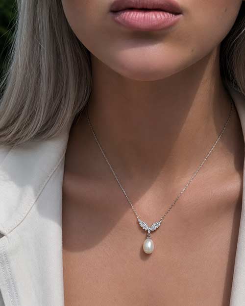 گردنبند زنانه نقره بال فرشته 
